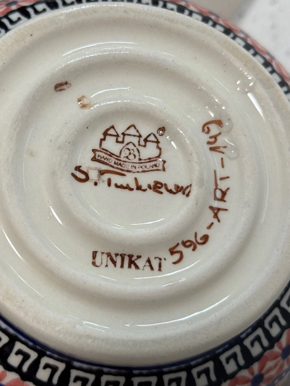 Unikat Hand Painted Polish Pottery Teapot